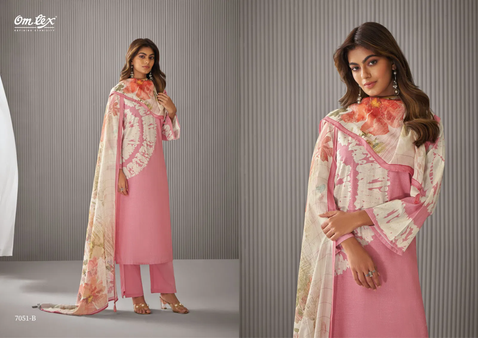 Lyrista By Omtex Sara Linen Printed Dress Material Wholesalers In Delhi